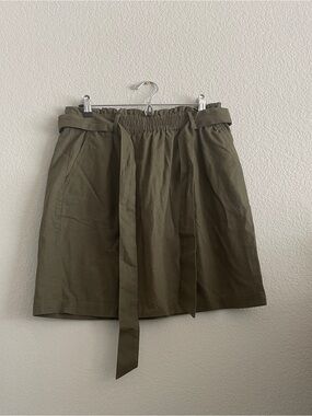NWT J. Crew Olive Green Stretch Waist Mini Skirt